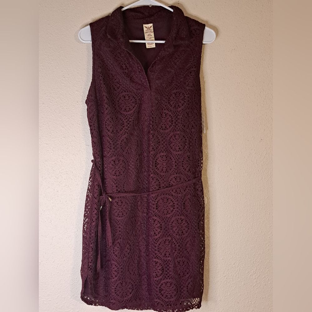 Faded Glory purple eggplant dress size Large NWT